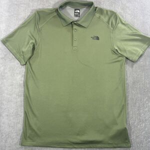 The‎ North Face Mens Large Green Flash Dry Polo Golf Shirt